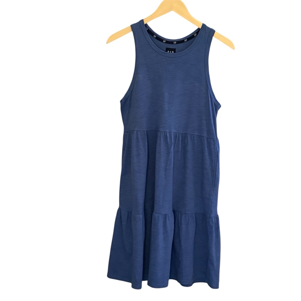 Gap Women’s Tiered Sleeveless Dress‎ Blue Size X-Small